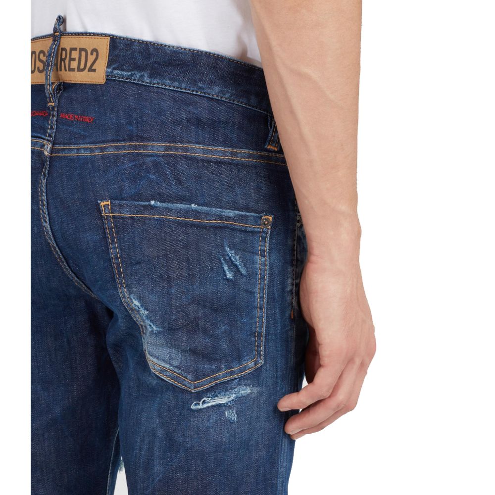 Dsquared² Blue Cotton Men Jeans