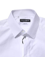 Dolce & Gabbana White GOLD Long Sleeves Dress Formal Shirt