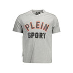 Plein Sport Gray Cotton Men T-Shirt