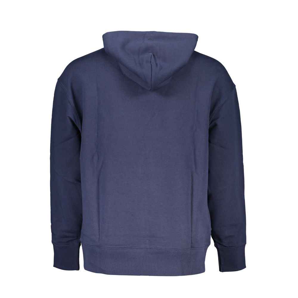 Tommy Hilfiger Blue Cotton Men Sweater with Hood