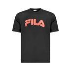 Fila Black Cotton Men T-Shirt