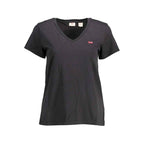 Levi's Black Cotton Women T-Shirt