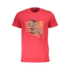 Cavalli Class Red Cotton Men T-Shirt