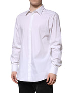 Dolce & Gabbana White MARTINI Long Sleeve Dress Formal Shirt