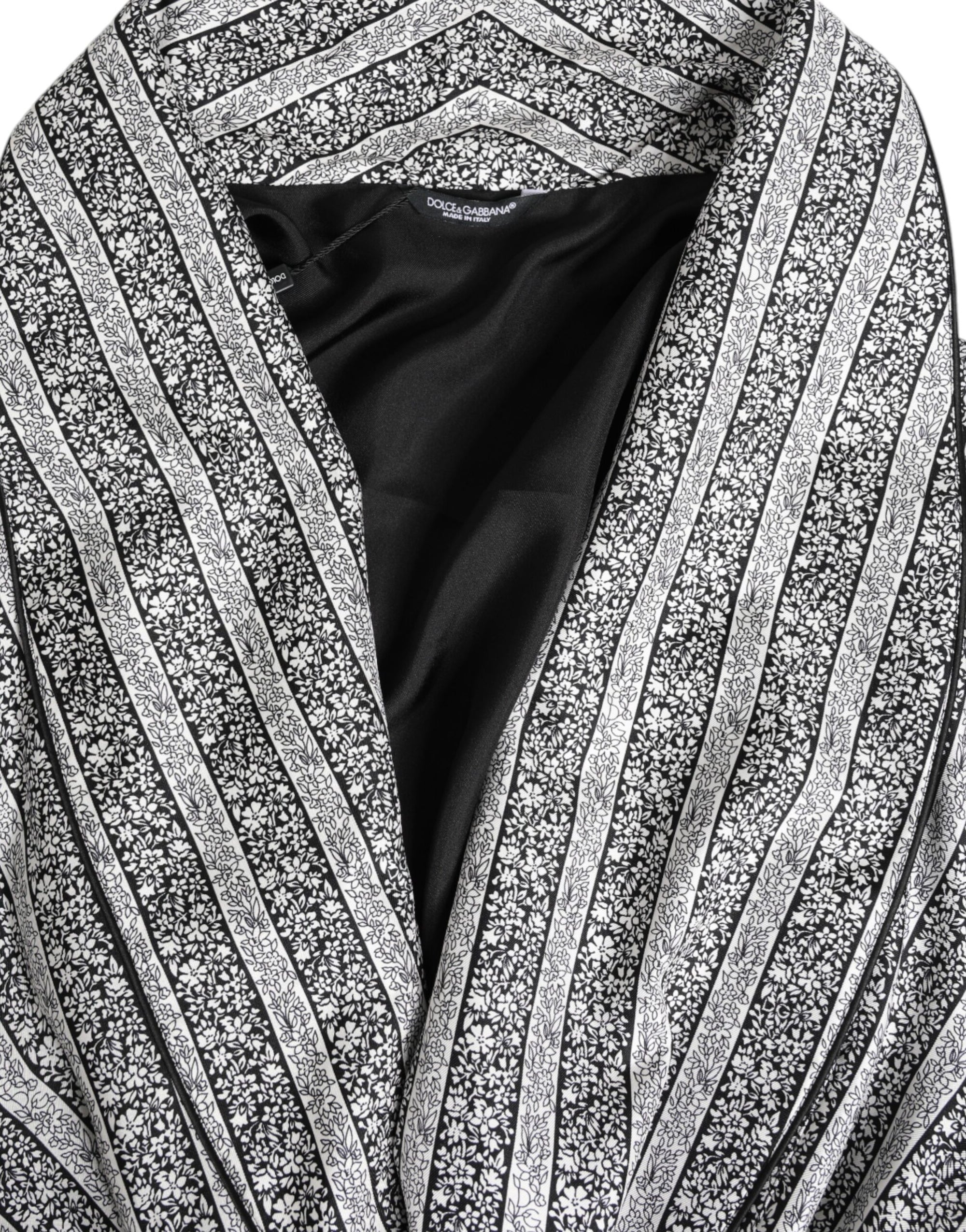 Dolce & Gabbana Multicolor Floral Robe Coat Wrap Jacket