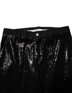 Dolce & Gabbana Black Sequined Embellishment Pants