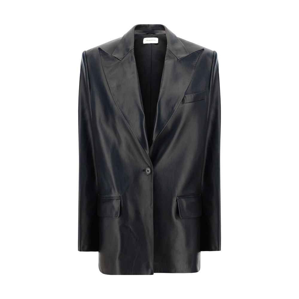 Magda Butrym Leather Blazer Jacket