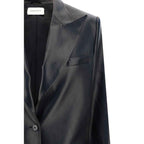 Magda Butrym Leather Blazer Jacket