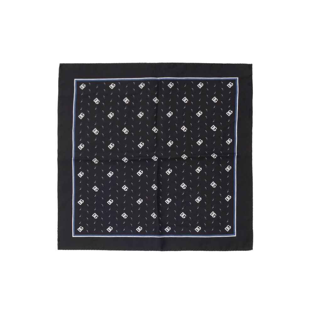 Dolce & Gabbana Black Silk Pocket Square