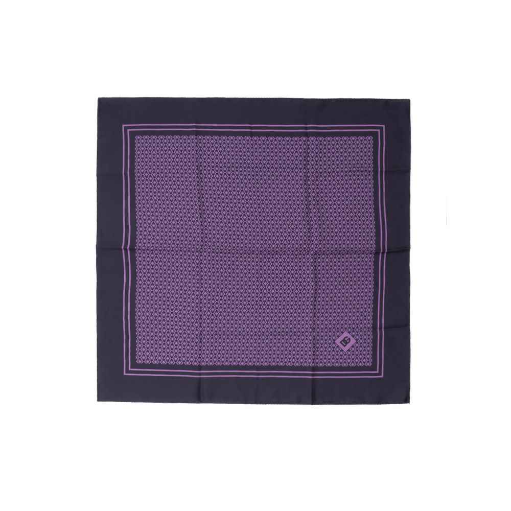 Dolce & Gabbana Purple Silk Pocket Square