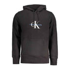 Calvin Klein Black Cotton Men Sweater Hoodie