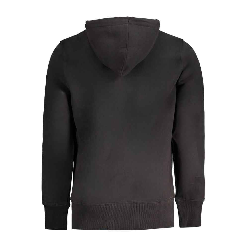 Calvin Klein Black Cotton Men Sweater Hoodie