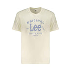 Lee Beige Cotton Men T-Shirt