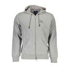 La Martina Gray Cotton Men Sweater with Hood