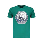 Cavalli Class Green Cotton T-Shirt