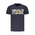 Cavalli Class Blue Cotton Men T-Shirt