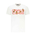 Cavalli Class White Cotton Men T-Shirt