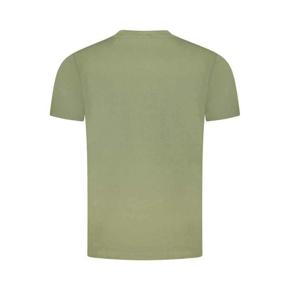 Cavalli Class Green Cotton Men T-Shirt