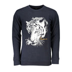 Cavalli Class Blue Cotton Men Sweater