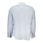 North Sails Light Blue Linen Men Shirt