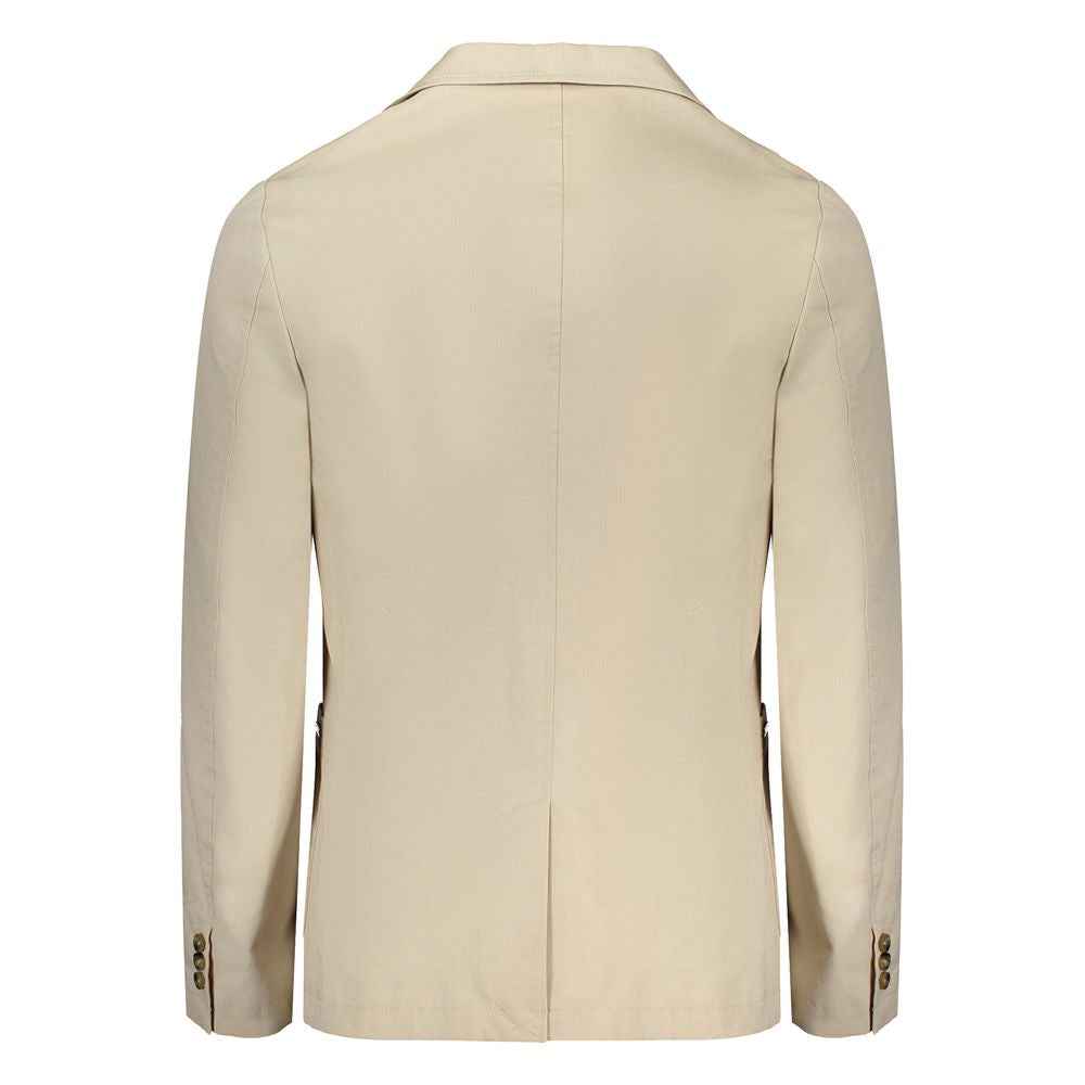 Guess Jeans Beige Cotton Men Jacket
