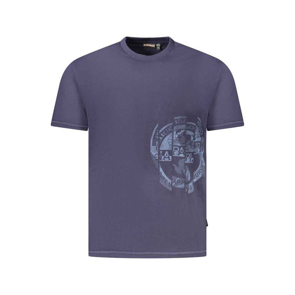 Napapijri Blue Cotton Men T-Shirt