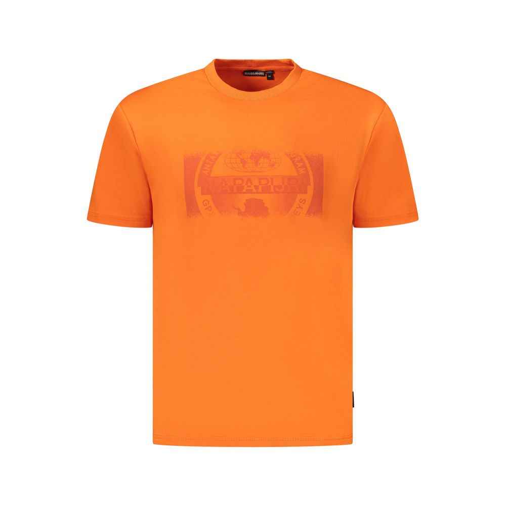 Napapijri Orange Cotton Men T-Shirt