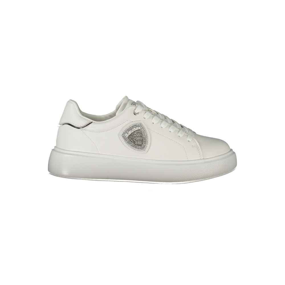 Blauer White Leather Women Sneaker