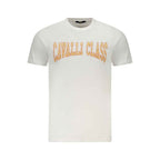 Cavalli Class White Cotton Men T-Shirt