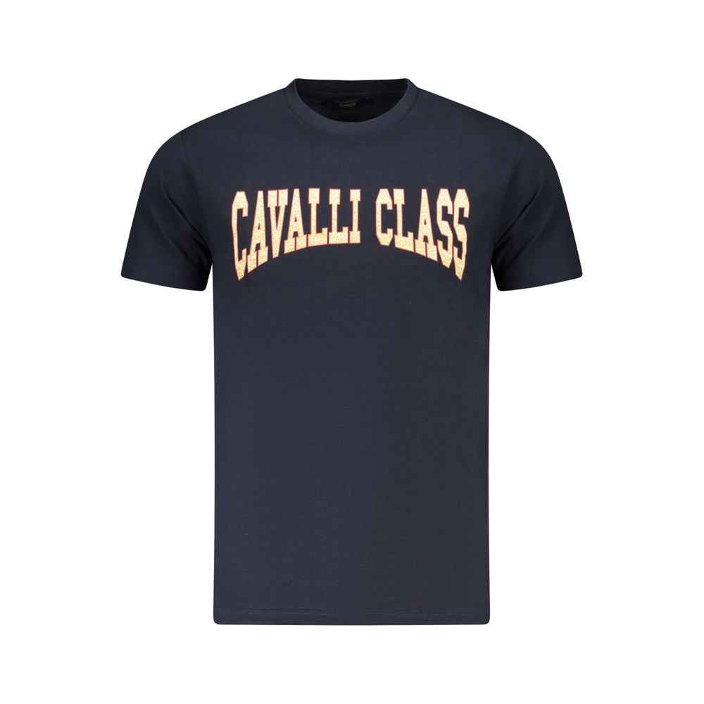 Cavalli Class Blue Cotton Men T-Shirt