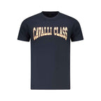 Cavalli Class Blue Cotton Men T-Shirt