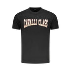 Cavalli Class Black Cotton Men T-Shirt