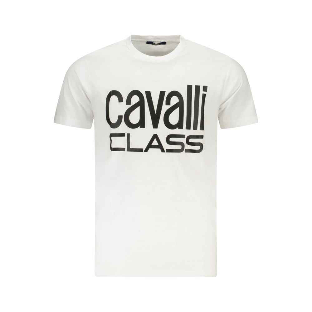 Cavalli Class White Cotton T-Shirt