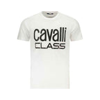 Cavalli Class White Cotton T-Shirt