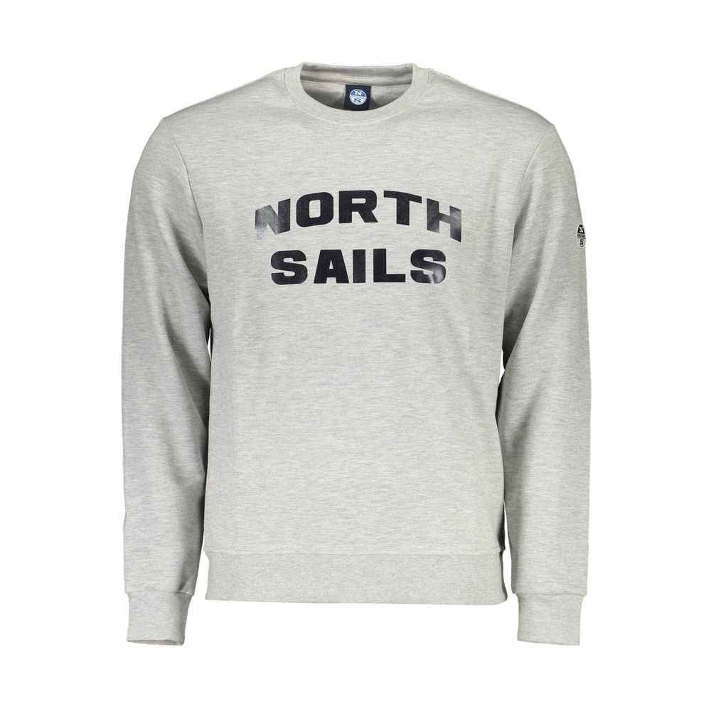 North Sails Gray Cotton Men Sweater