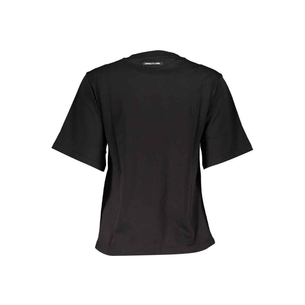 Cavalli Class Black Cotton Women T-Shirt