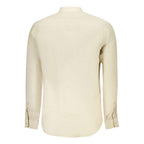 Hugo Boss Beige Linen Men Shirt