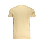 Cavalli Class Beige Cotton Men T-Shirt