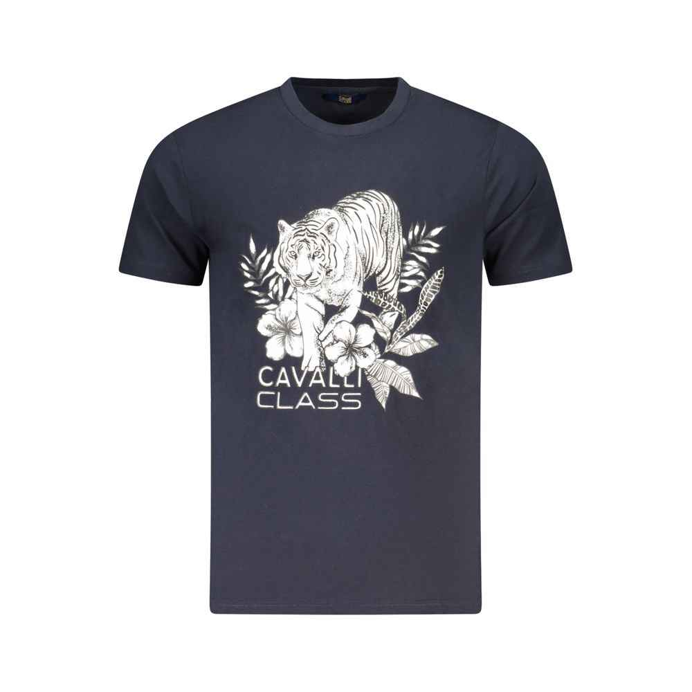 Cavalli Class Blue Cotton Men T-Shirt