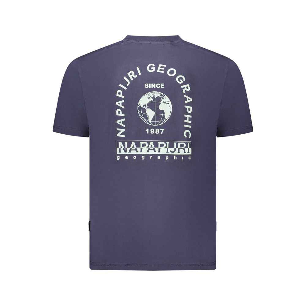 Napapijri Blue Cotton Men T-Shirt