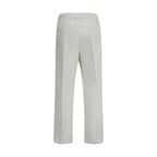 Brunello Cucinelli White Cotton Casual Pants