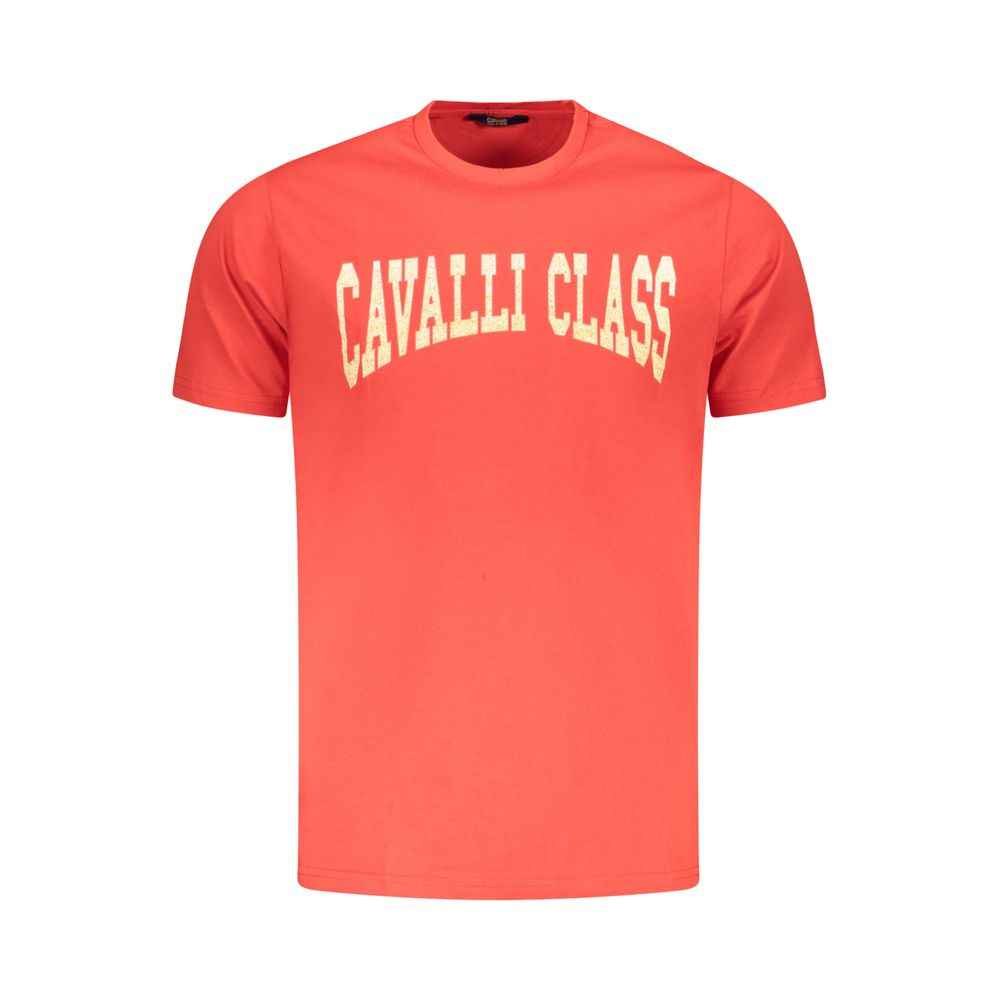 Cavalli Class Red Cotton Men T-Shirt