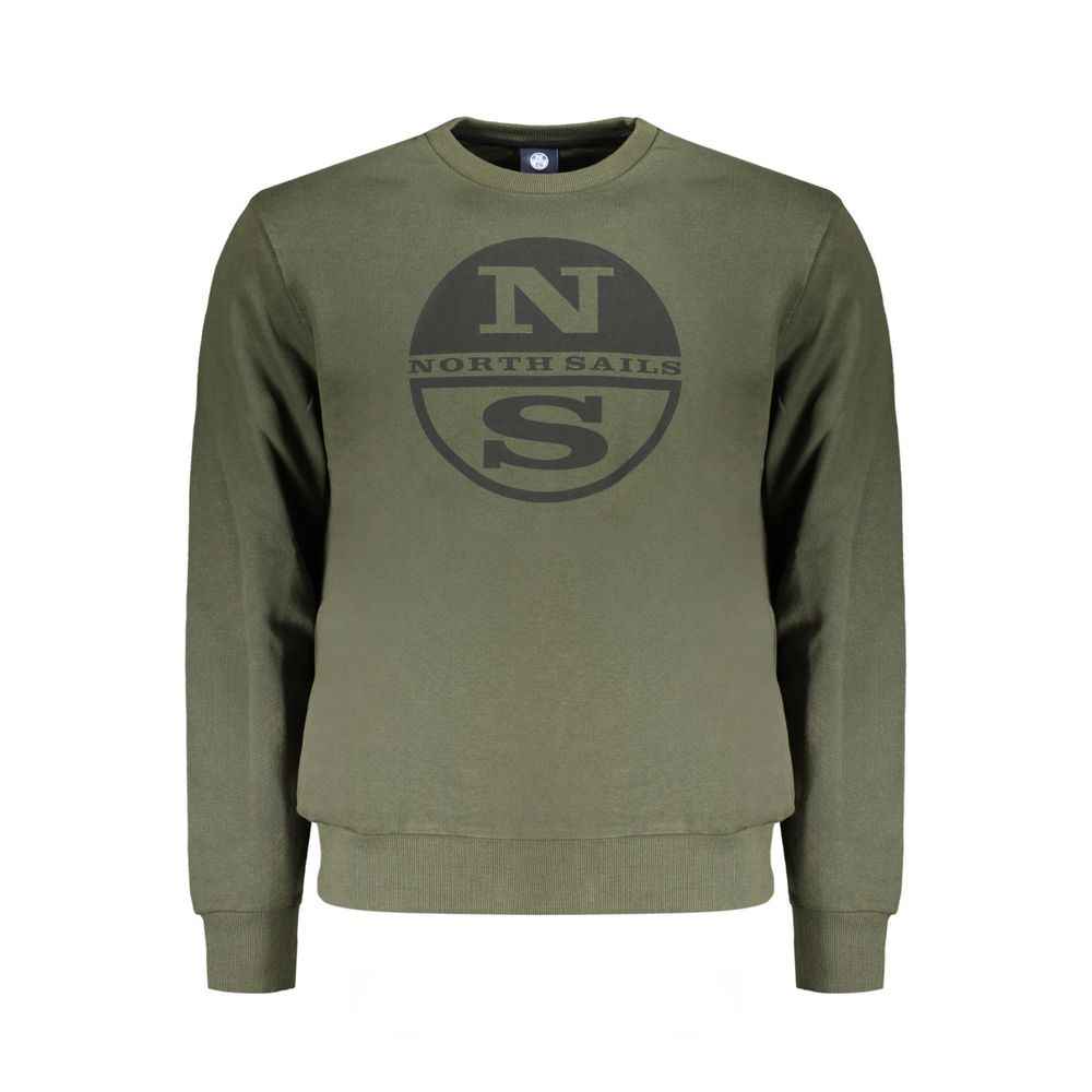 North Sails Green Cotton Men Sweater