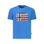 Napapijri Blue Cotton Men T-Shirt