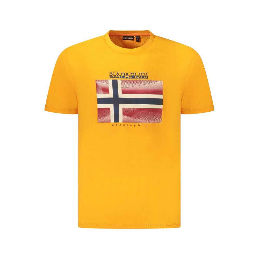 Napapijri Orange Cotton Men T-Shirt