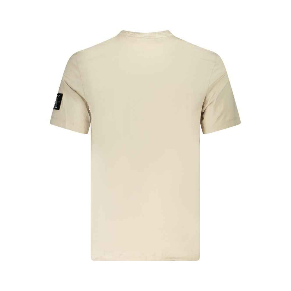 Calvin Klein Beige Cotton Men T-Shirt