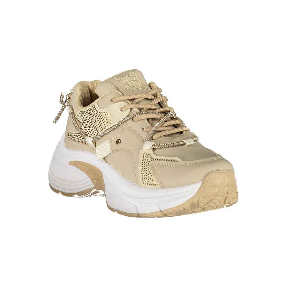 Laura Biagiotti Beige Polyester Women Sneaker