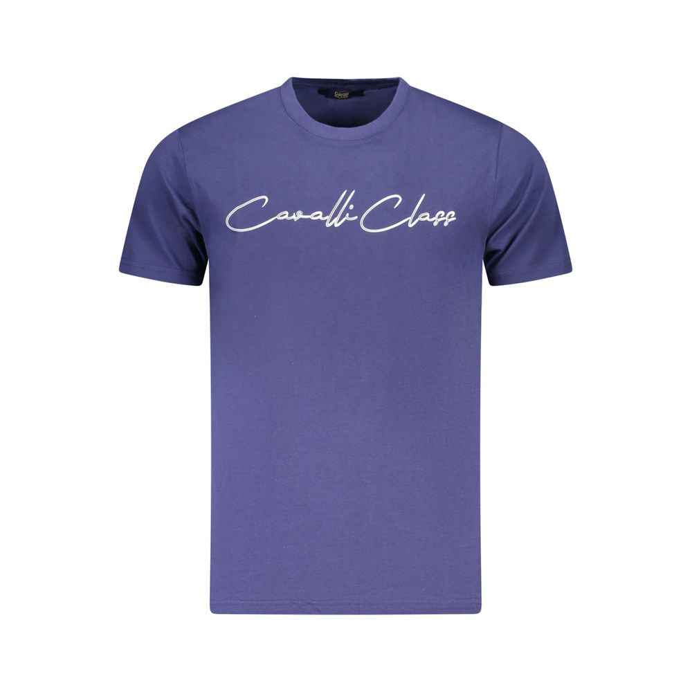 Cavalli Class Blue Cotton Men T-Shirt