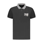 Cavalli Class Black Cotton Men Polo Shirt