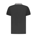 Cavalli Class Black Cotton Men Polo Shirt
